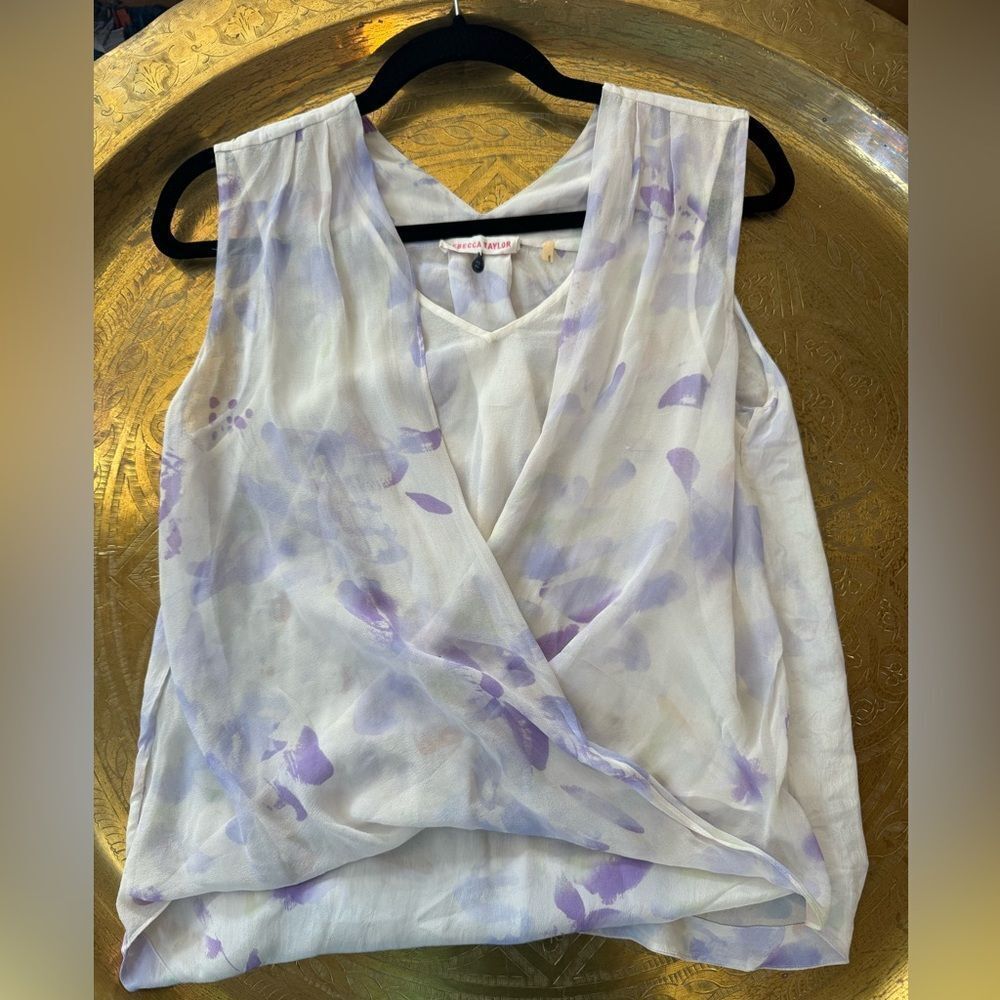 Rebecca Taylor Silk floral tank blouse
